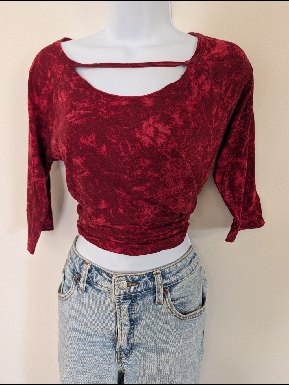 Vans Women's Maroon Cutout Scoop Top